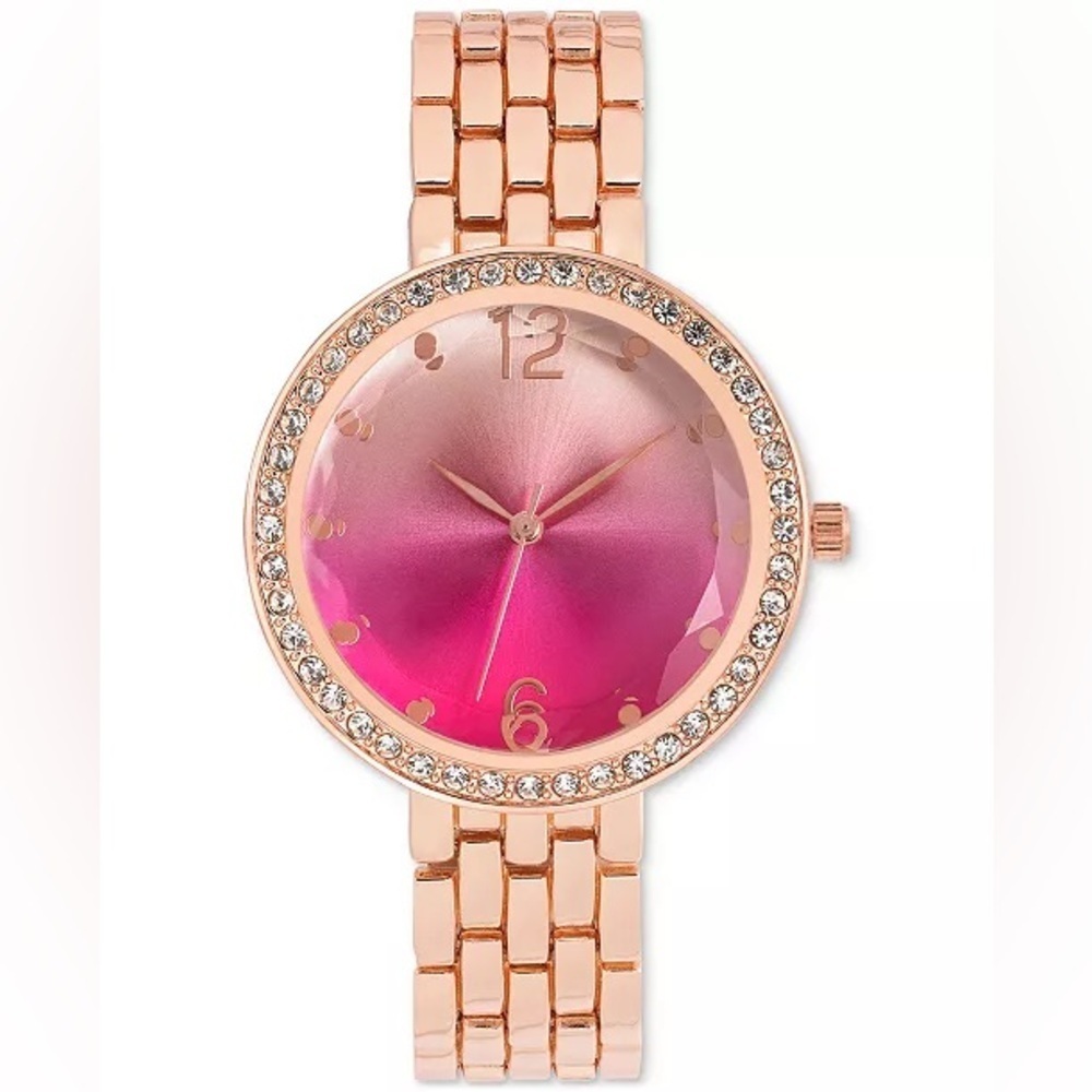 NWT Women's Rose Gold-Tone Bracelet Watch